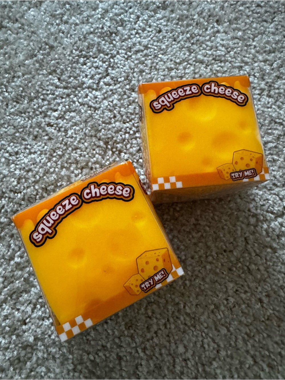 NWT- Non Brand Squeeze Cheese Kids Stress Toy - Yellow